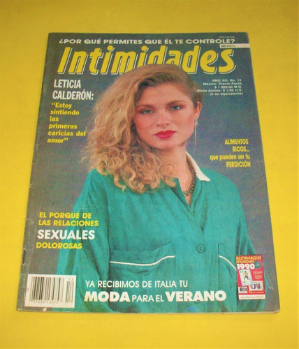 Leticia Calderon Revista Intimidades 1990 Kevin Kotsner
