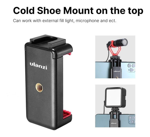 Imagen 7 de 7 de Kit Filmación Trípode + Adaptador Celular + Led Ulanzi Vl49