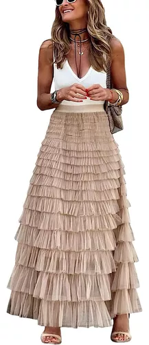 Simplicity Falda tutú elástica de 3 o 4 capas para mujer, falda tutú  clásica de tul de 5 capas