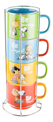 Peanuts Snoopy Gentle Reminders Estante Para Tazas Apilable 