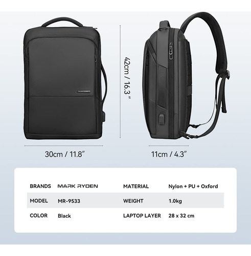 Mark Ryden Mochila Para Laptop Para Hombres Y Mujeres Con Pu