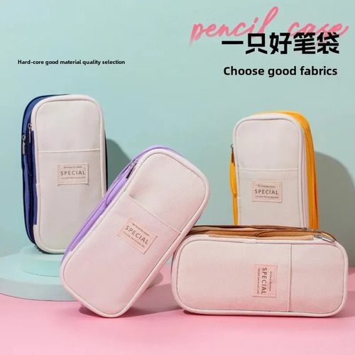 Estuche De Lona Para Lápices Con Doble Cremallera Chuangyi