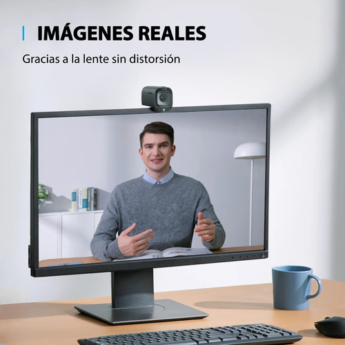 Imagen 7 de 10 de Cámara Web Webcam Anker C200 2k Usb Microfono Doble Pc Mac