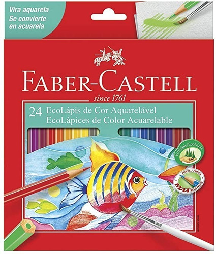 Lapiz Colores Largo Faber X 24 Acuarelables-  Giro Didàctico