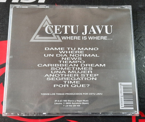 Cetu Javu - Where Is Where 1992 Cd Edicion Española 2020 Jcd