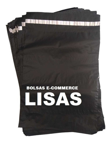Imagen 1 de 5 de Bolsas Correo Ecommerce 20x35 Lisas Negras Premium X100u