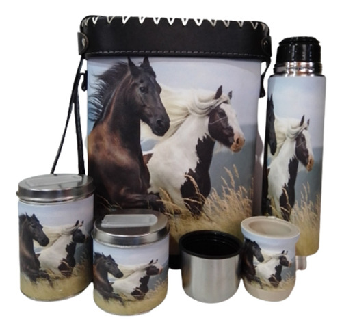 Set Matero Completo Equipo Mate Caballos Salvajes