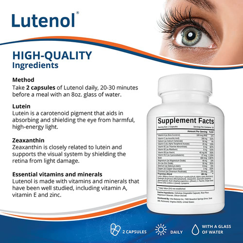 Suplemento Lutenol Natural Vision Support 60 Cápsulas