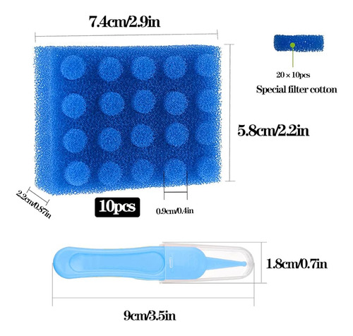 200 Pcs Filtros De Higiene Del Aspirador Nasal Para Bebés Co