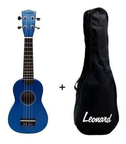 Ukelele Soprano Ukulele Leonard Uk15 Brillante Sparkle Funda