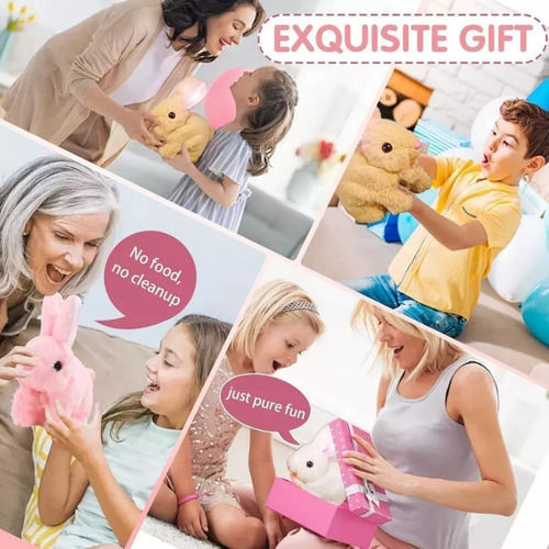 D Conejito De Pascua Eléctrico De Peluche Que Camina Y Hace