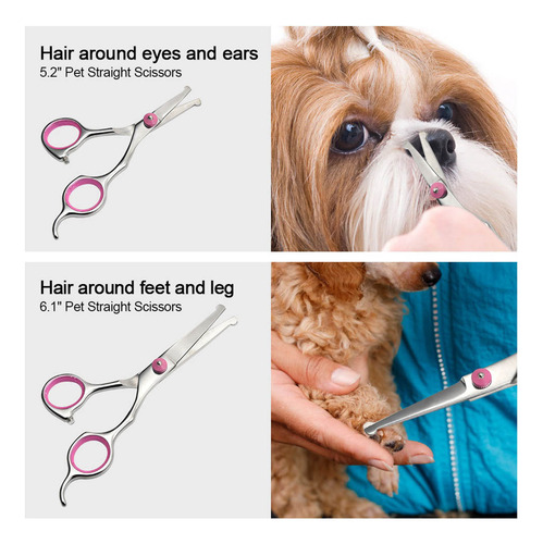 Juego De Tijeras Profesionales Para Cortar Pelo De Perro, 6