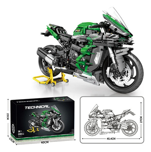 W Blocos De Construção De Motocicleta H2 Sx, Modelo City R