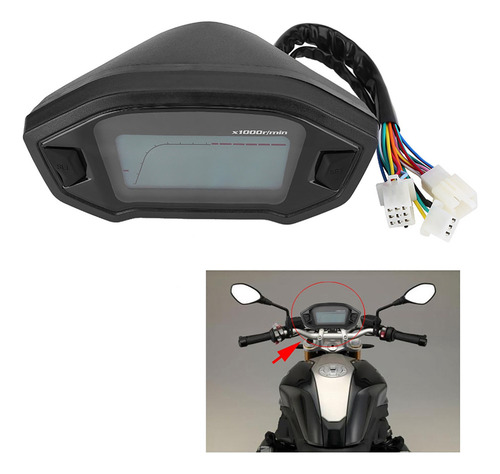 Velocímetro Lcd Digital Universal Moto Con Sensor Velocidad