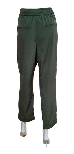 Pantalón Cargo Resorte En Cintura Verde Talla L Express