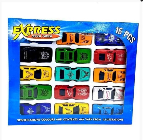 Kit Com 15 Carrinhos Coloridos Coleção Carros De Brinquedo Cor Colorido
