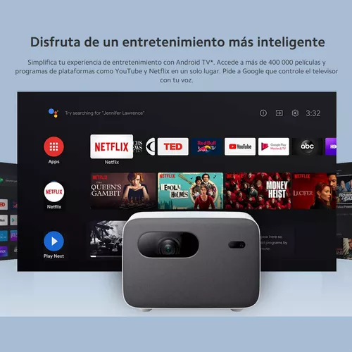 Xiaomi Mi Smart Projector 2, proyector portátil Inteligente con Bluetooth,  Wi-Fi 5, FHD 1080p, proyección de hasta 120 Pulgadas, Sistema Android TV  9.0, luminosidad 500 ANSI, versión Italiana : : Electrónica