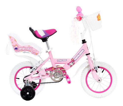 Bicicleta Topmega Rodado 12 Princess Nena Rueditas - Sti