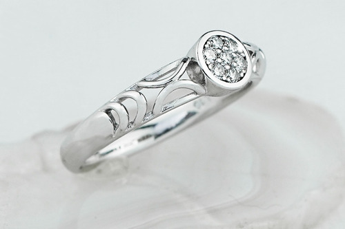 Imagen 5 de 7 de Anillo Ribon Dama Regalo Hermoso Mujer Oro Y Plata Ley .925