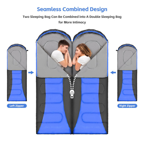 Sacos De Dormir Conectables 3-4 Estaciones, Mochilero, Portá