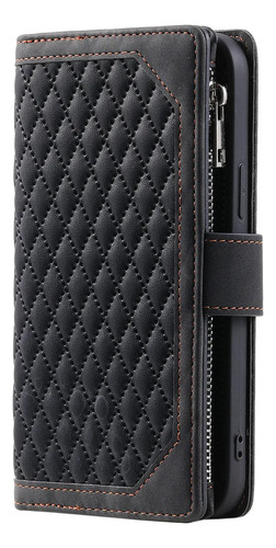 Funda Estilo Libro De Piel Sjk Con Cierre De Cremallera