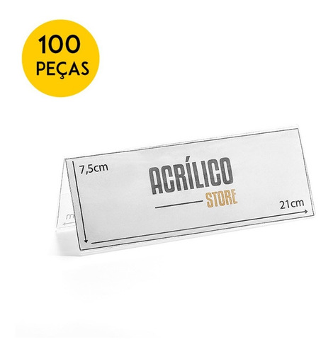 Kit Prisma De Mesa 21x7,5cm - 100 Peças