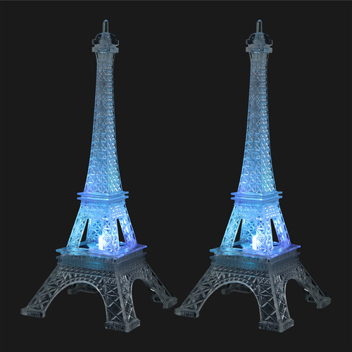 Miniatura Led De La Torre Eiffel, 2 Unidades
