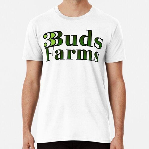 Remera Logotipo De Green Three Buds Farms Algodon Premium 