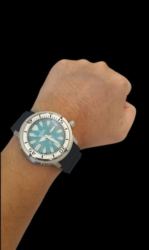 Sea King Tuna Special Diver Mergulho 200m Autom. Seiko Nh35 Preto Prateado Azul-turquesa