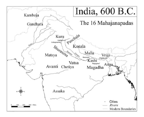 Imagen 3 de 3 de Moneda India Gandhara Janapada (600 - 300 A C.) L152