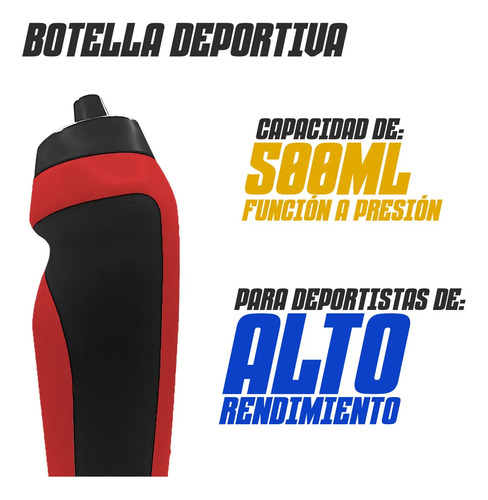 Anfora Botella Agua Ciclismo Running Antiderrapante 750ml