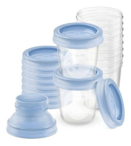 Imagen 1 de 10 de Avent Philips Set De Vasos De Almacenamiento X 10 Scf618/10