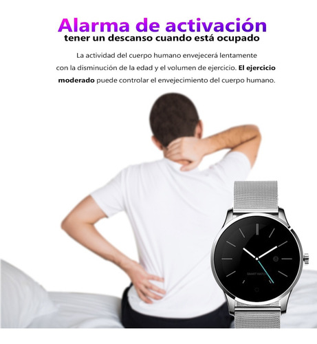 Imagen 7 de 9 de Smartwatch K88h Metálico Bluetooth Deportivo Redes Sociales