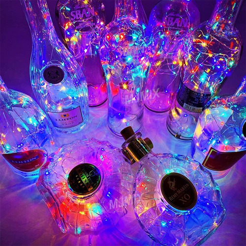 5 Juegos De Luces Led Para Botellas De Vino Con Corchos