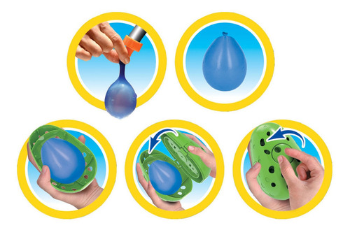 Juego De Bombitas De Agua Splash Timer Funny Head Verde Dito