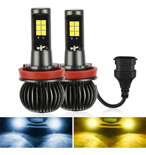 Blanco/amarillo Luz Led H8/h11 Csp Bombilla Dual Color Kit F