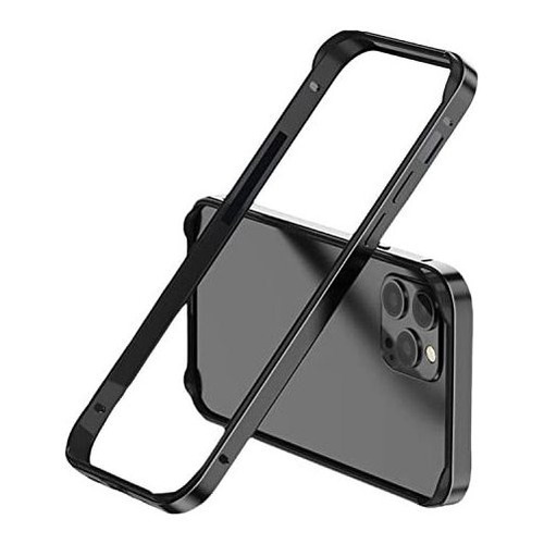 Bumper De Aluminio Metal Para iPhone 12/12 Pro Negro