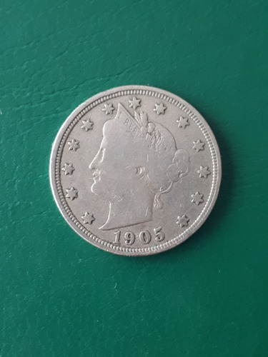 Eeuu 1905 5 Cent Estado Bueno 