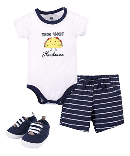 Ropa De Bebe Conjunto De 3 Piezas Azul Talla 6-9 Meses