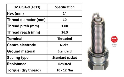 Bujia Ngk Lmar8a-9 Yamaha Mt 03 Mt 07 Brasil Ryd