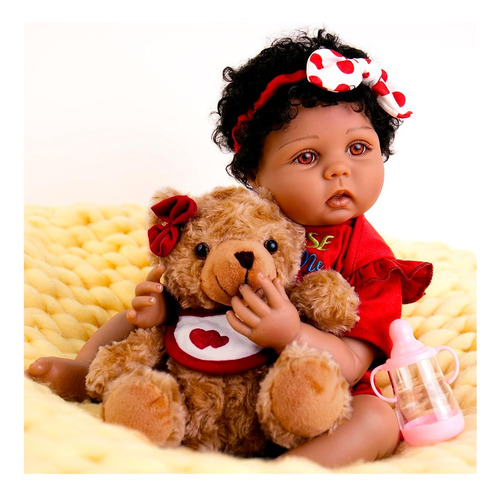 Bebe Real Muñeca Reborn Baby Dolls Afroamericana