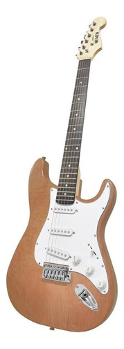 Guitarra elétrica Newen ST st newen de  lenga natural wood laca de poliuretano com diapasão de pau-rosa