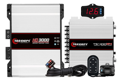 Modulo Taramps Hd3000 2 Ohms + Ts 400x4 + Controle + Vtr1000