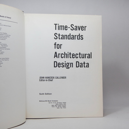 Time Saver Standars For Achitectural Design Data Hancock L4