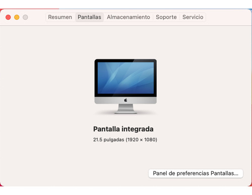 Imac 2014 A1418 Emc 2805, I5, 8 Gb Ram, 240 Gb Ssd, Led 21.5 Plateado (Reacondicionado)