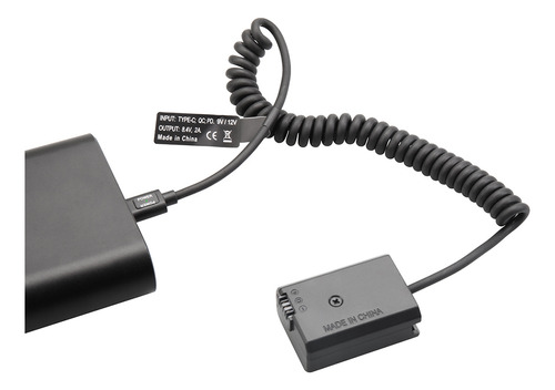 & Acoplador Pd-c De Batería Ficticia Np-fw50 Para Zv-e10 A7