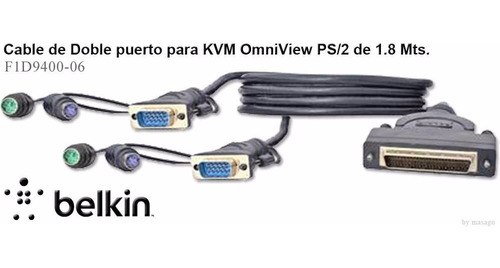 Cable Doble Puerto Kvm Omniview Ps/2 1.8 M F1d9400-06 Belkin