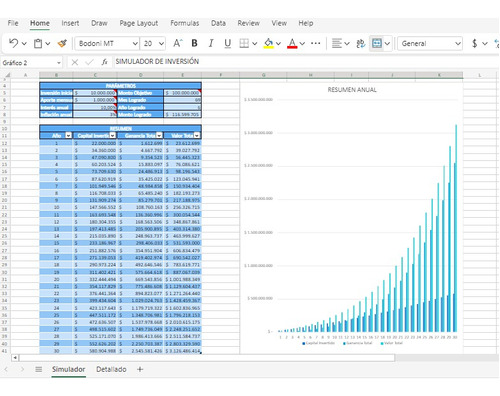 Plantilla Excel Simulador De Inversiones