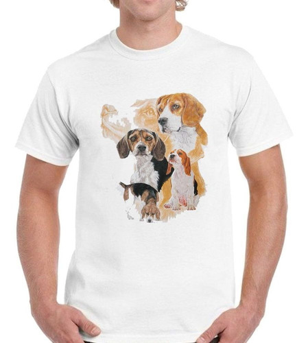 Remera De Hombre Perros Beagle Amigos Varios