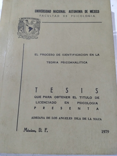 Proceso De Identificación En La Teoría Psicoanalítica 